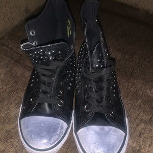 Black Penny Sue Corporal High Top Sneaks